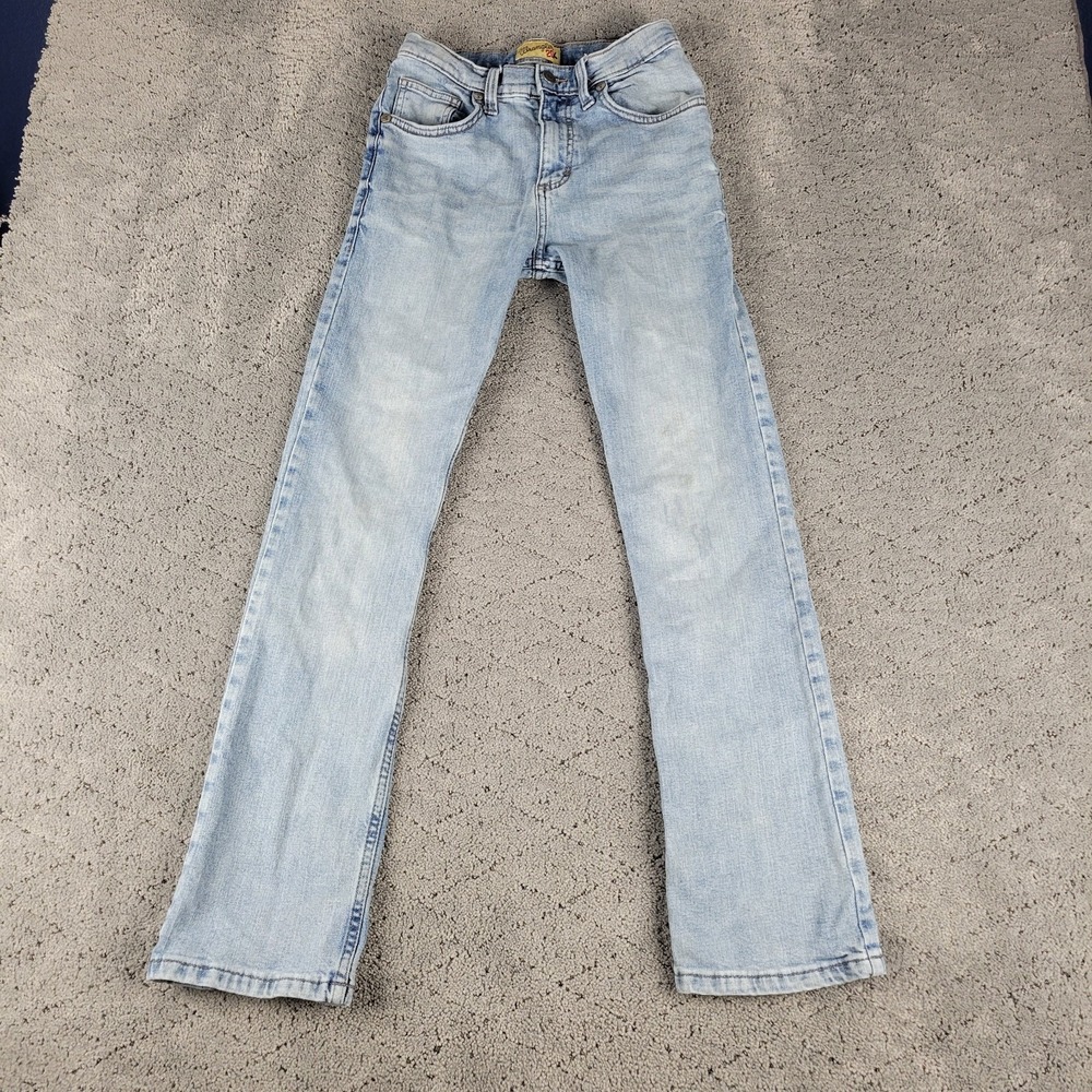 Wrangler 20X Jeans Boys 16 Slim Blue Bootcut Light Wash Stretch Adjustable Waist